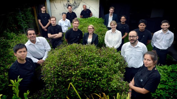 Attica staff  in the herb garden of the Ripponlea eatery, which has jumped to 21st on the World’s Best Restaurant list.