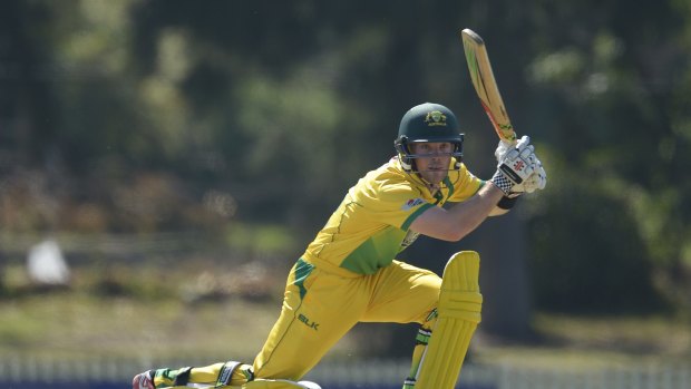 Jimmy Peirson in action for the CA XI against Tasmania.