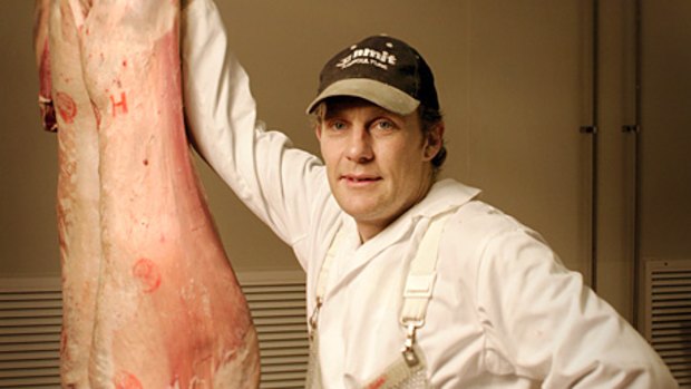 The teacher of butchery at NMIT Epping,  Shannon Combridge. Picture by EDDIE JIM