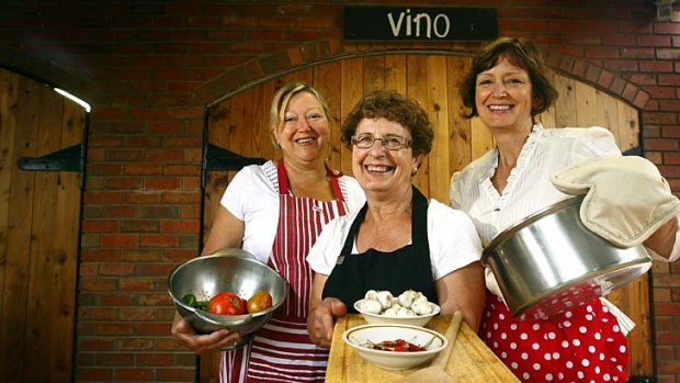 Nooks and grannies ... the legendary three nonnas: Barb Sartori, Josie Politini and Katrina Pizzini.