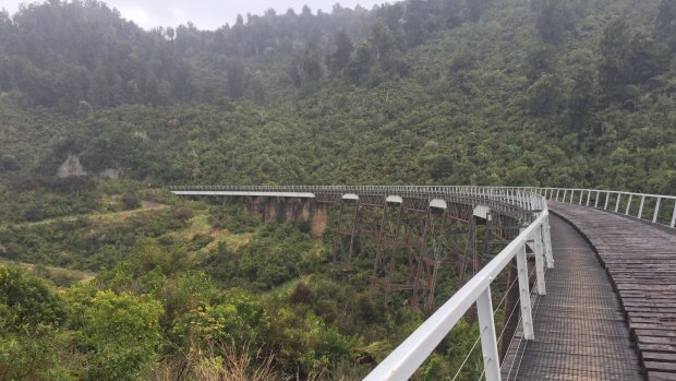 The Hapuawhenua Viaduct on the Old Coach Road between Horopito and Ohakune, New Zealand.