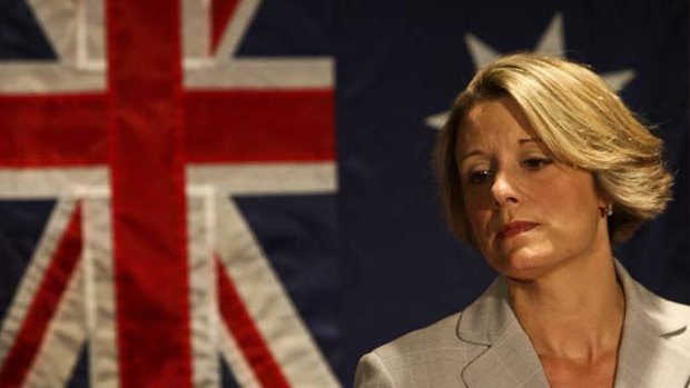 Under fire ... NSW Premier Kristina Keneally faces a barrage of questions from the press yesterday afternoon.