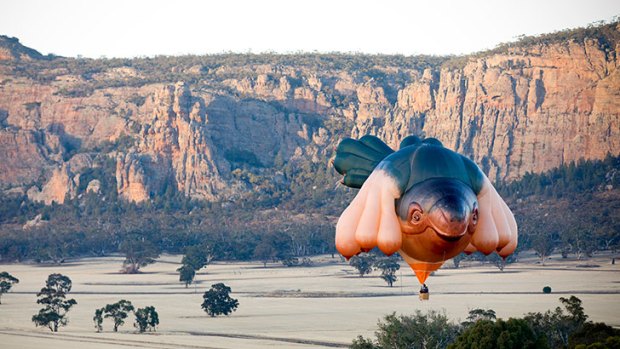 The Canberra Centenary balloon... a sky whale.