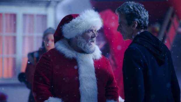 Surprises in store: Nick Frost as Santa and Peter Capaldi as Dr Who.