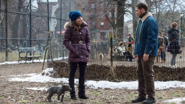 Brooklyn setting: Noomi Rapace and Tom Hardy in <em>The Drop</em>.