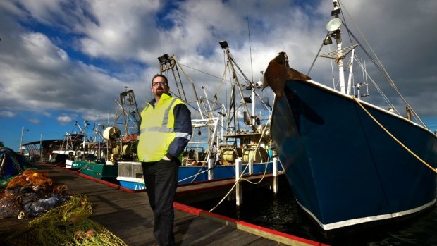 Lakes Entrance Fishermen’s 
Co-op’s  Dale Sumner said high winds and  waves had kept  trawlers in port.