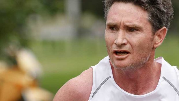 Life's a sprint ... Dave Hughes competes in The Sunday Age City2Sea run last year.