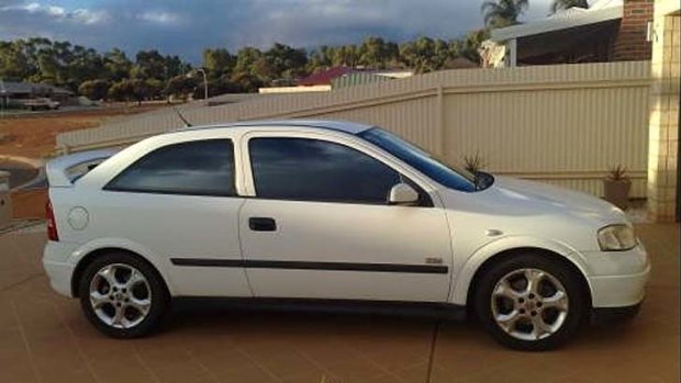 A Holden Astra similar to the one police are looking for.