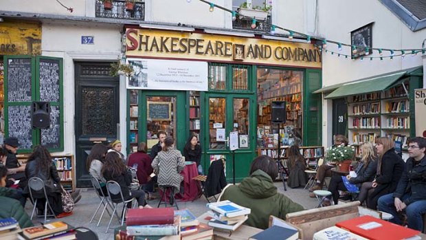 Local hang-out ... the Shakespeare & Company bookshop in the quartier Latin, Paris.