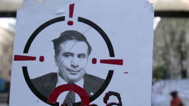 Target...Georgia's opposition is accusing President Mikhail Saakashvili of turning the country into a police state.