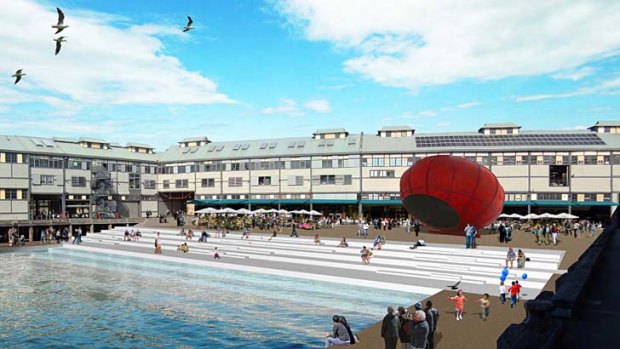 An artist's impression of the new waterfront square.