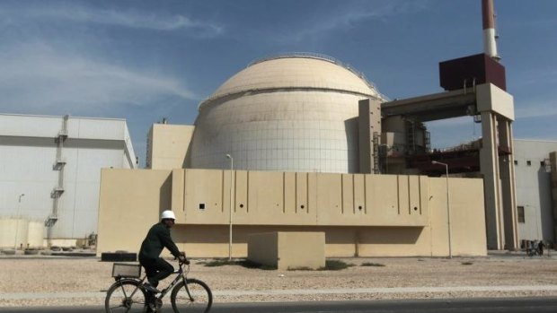 The Bushehr nuclear power plant, just outside the southern city of Bushehr, Iran. 