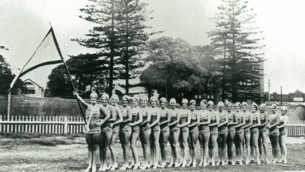 Rare moment ... Women compete in the Silver Reel Carnival between Manly and Bondi, 1931.
