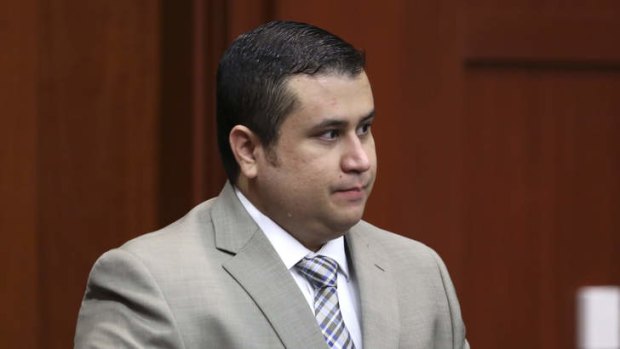 George Zimmerman enters the courtroom for his trial in Seminole County circuit court in Sanford, Florida.