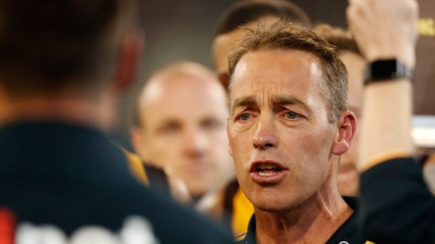 Alastair Clarkson couldn't comment on 'disgraceful umpiring', he said during the press conference after Saturday's loss. 