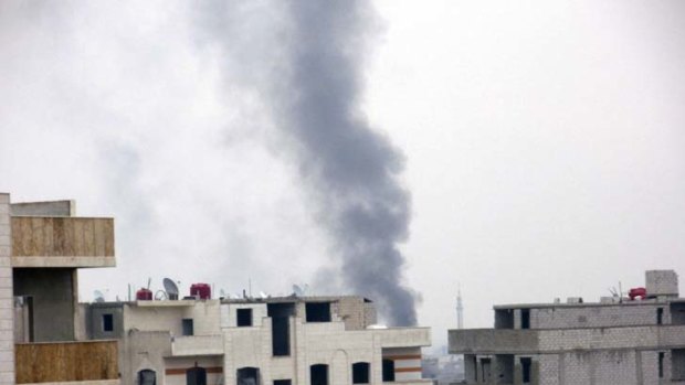 Damascus burns ... around 2,000 Syrian troops backed by tanks launched an assault to retake suburbs from rebels.