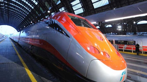 The Freccia Rossa high-speed train was introduced in Italy to cut the almost 600km trip from Milan to Rome to three hours.