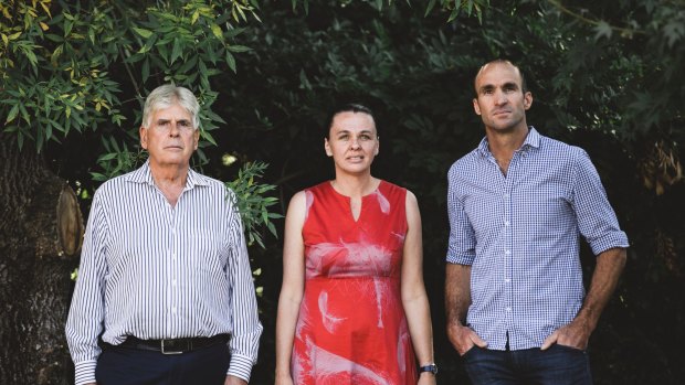 Jim Bain, Natasha Knowles and Mark Taylor, who bought blocks in Forrest with a view to developing them one day, say the NCA's new proposal will shave value off their properties.
