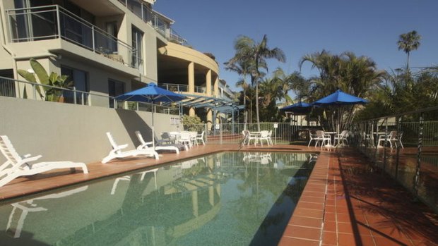 Doube dip ... Avoca Palms Resort is not short on swimming option.
