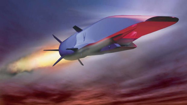 US Air Force illustration shows the X-51A Waverider set to demonstrate hypersonic flight.