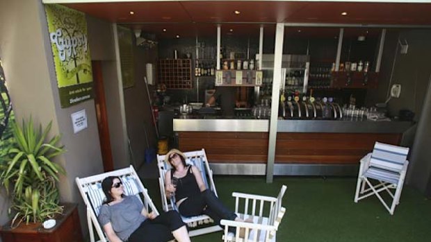 The rooftop Cider Bar at Young & Jacksons Hotel.