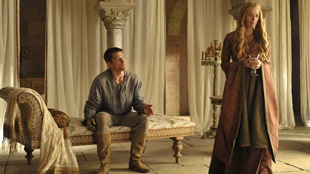 Download frenzy over <i>Game of Thrones</i> ... Jamie and Cersei Lannister reunited in season four.