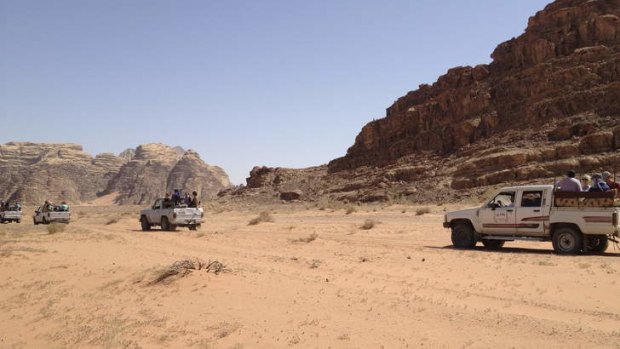 Starkly impressive: Wadi Rum is all sand, canyons and mountains of granite and sandstone.