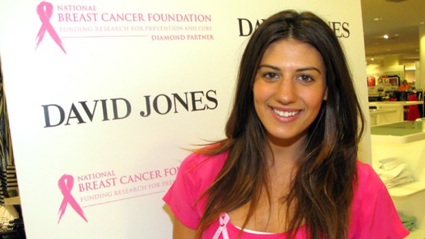 Stephanie Rice appears at the David Jones' National Breast Cancer Foundation Donation Day.