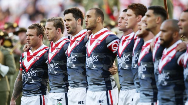 Big game: The Roosters v Dragons Anzac Day clash is always a highlight.