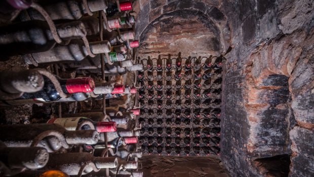 The wine celllar of what is believed to be the world's oldest restaurant, Botin in Madrid.