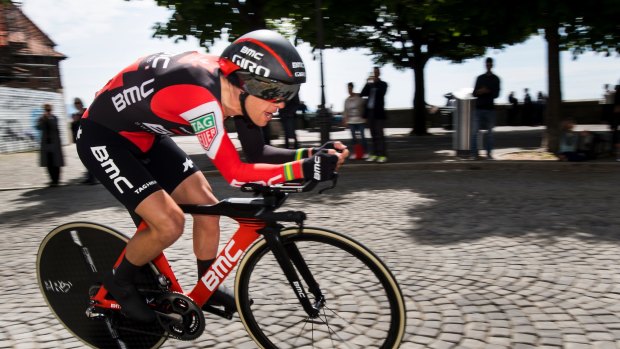 Richie Porte en route to winning the Tour de Romandie earlier in the year.