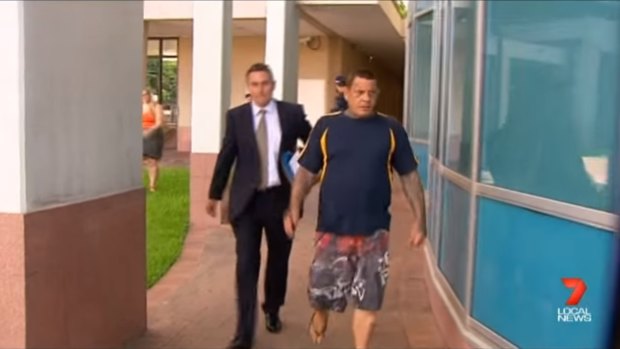 Marc Veronese leaves Cairns Watch House with lawyer Stephen O'Reilly
