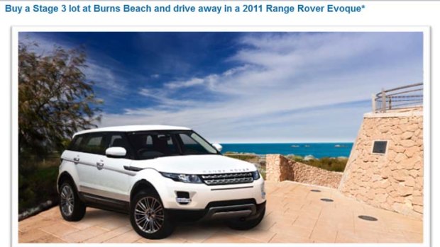 From Peet's website: Perth customers can win a Range Rover.