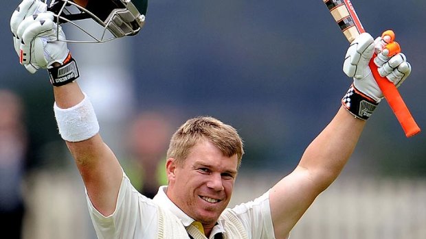 Winners are grinners ... David Warner.