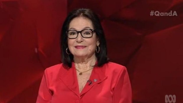 Life experience ... Greek singer Nana Mouskouri delivered many words of wisdom during Q&A, including pleading for asylum seeker children to be released from detention.