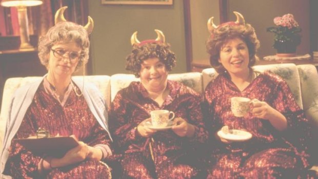 Short-lived TV show: Jane Turner, Magda Szubanski and Gina Riley in <i>Big Girl's Blouse</i>.