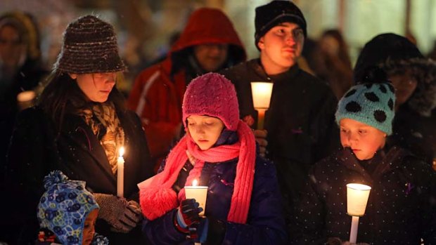 Remembered &#8230; a vigil for a victim of the school shooting.