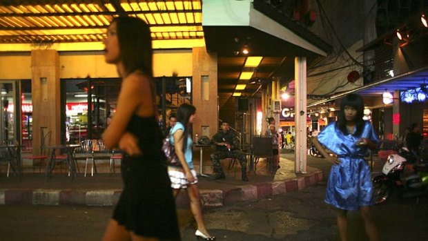 Stalls in Bangkok's red light district have been selling fake sex-enhancement drugs to tourists.
