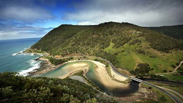 The tiny town that could ... view from the lookout at Lorne.