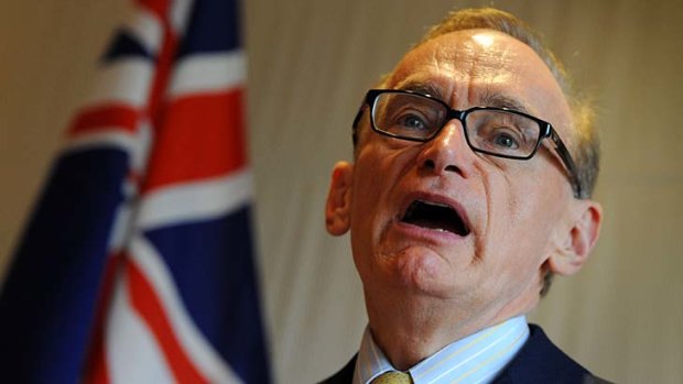 Persuasion tactic: Bob Carr (pictured) will speak with China's Foreign Minister, Yang Jiechi, about tightening its enforcement of UN-backed sanctions against North Korea.
