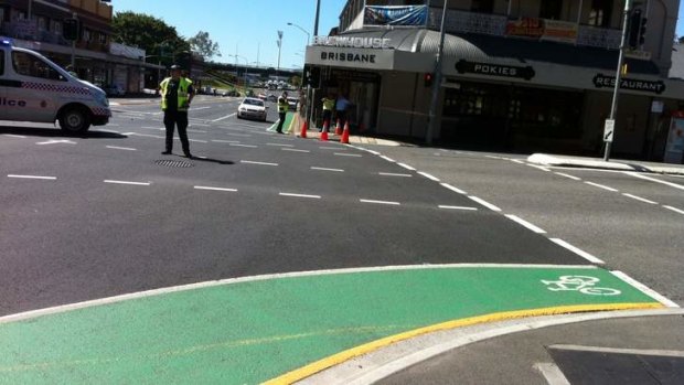 Photo shows a bikeway on the opposite side of the road to where the cyclist was killed.