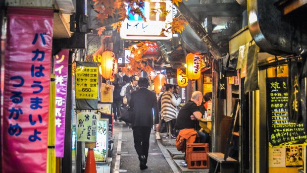 Piss Alley, northwest of Shinjuku in Tokyo.