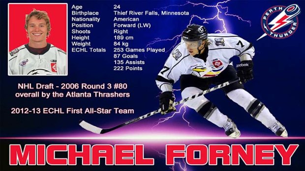 Michael Forney's bio at the Perth Thunder site.