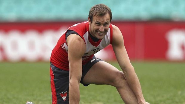 Unlucky ... the Swans' once unstoppable Jude Bolton could be sidelined for a second week by a seemingly innocuous training twinge.