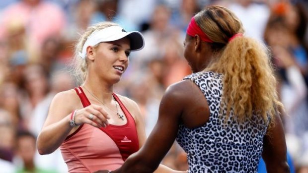 Good friends: Wozniacki and Serena Williams.