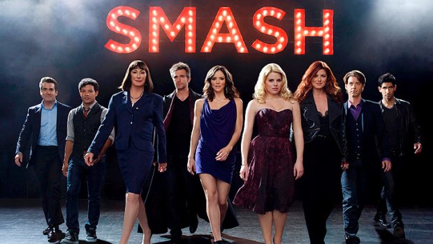 The cast of <i>Smash</i>.