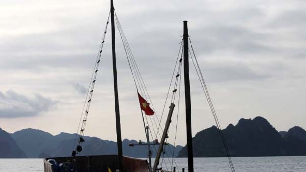 Twelve dead ... the boat sank in Ha Long Bay.
