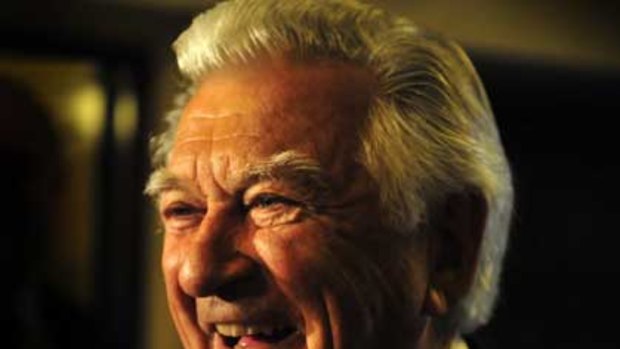 Eighty years old ... Bob Hawke at a book launch in Melbourne, December 2009.