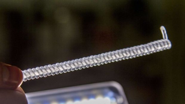 A sample of the high-strength fibre that could be used to make artificial muscles.