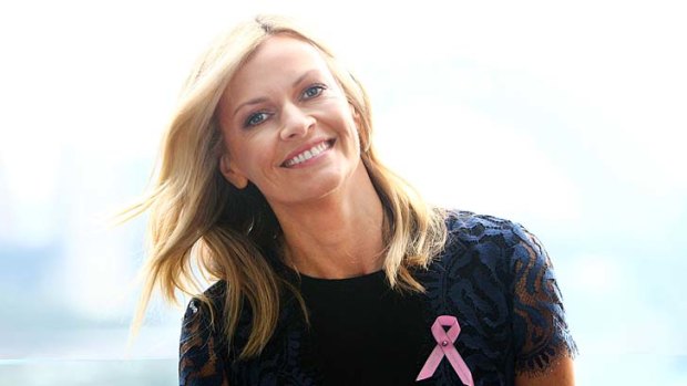 Role Model: Sarah Murdoch arrives at a hair styling company's event to celebrate a decade of support for the National Breast Cancer Foundation.